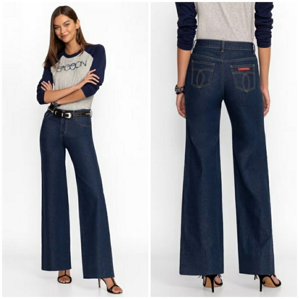 💕JOHNNY WAS SASSON💕 Lumiere Wide Leg Jean ~ True Blue Rinse 26 NWT